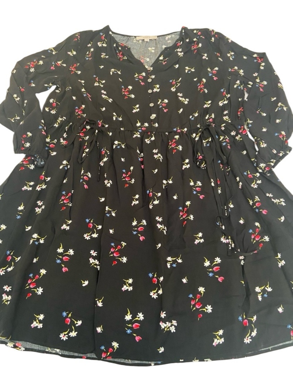 LOFT LONG SLEEVE BABYDOLL DRESS SIZE XL